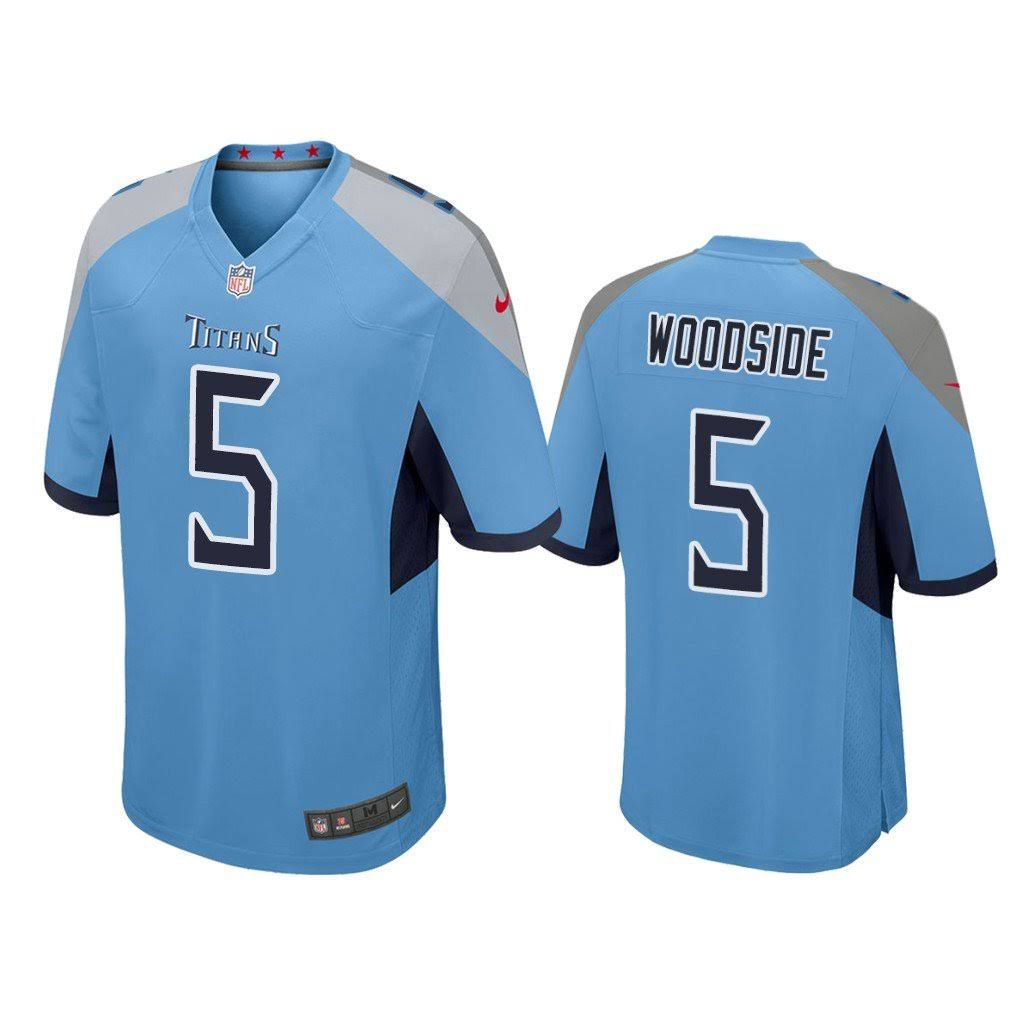 Men Tennessee Titans 5 Logan Woodside Nike Light Blue Game NFL Jersey